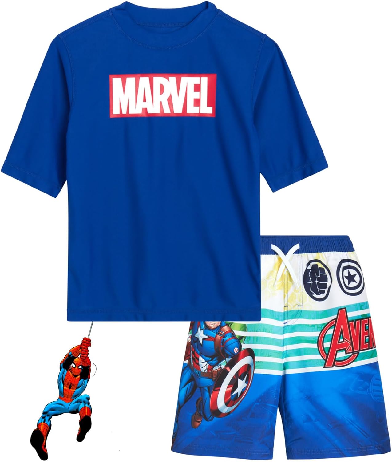 Marvel Avengers Boys Rash Guard Set