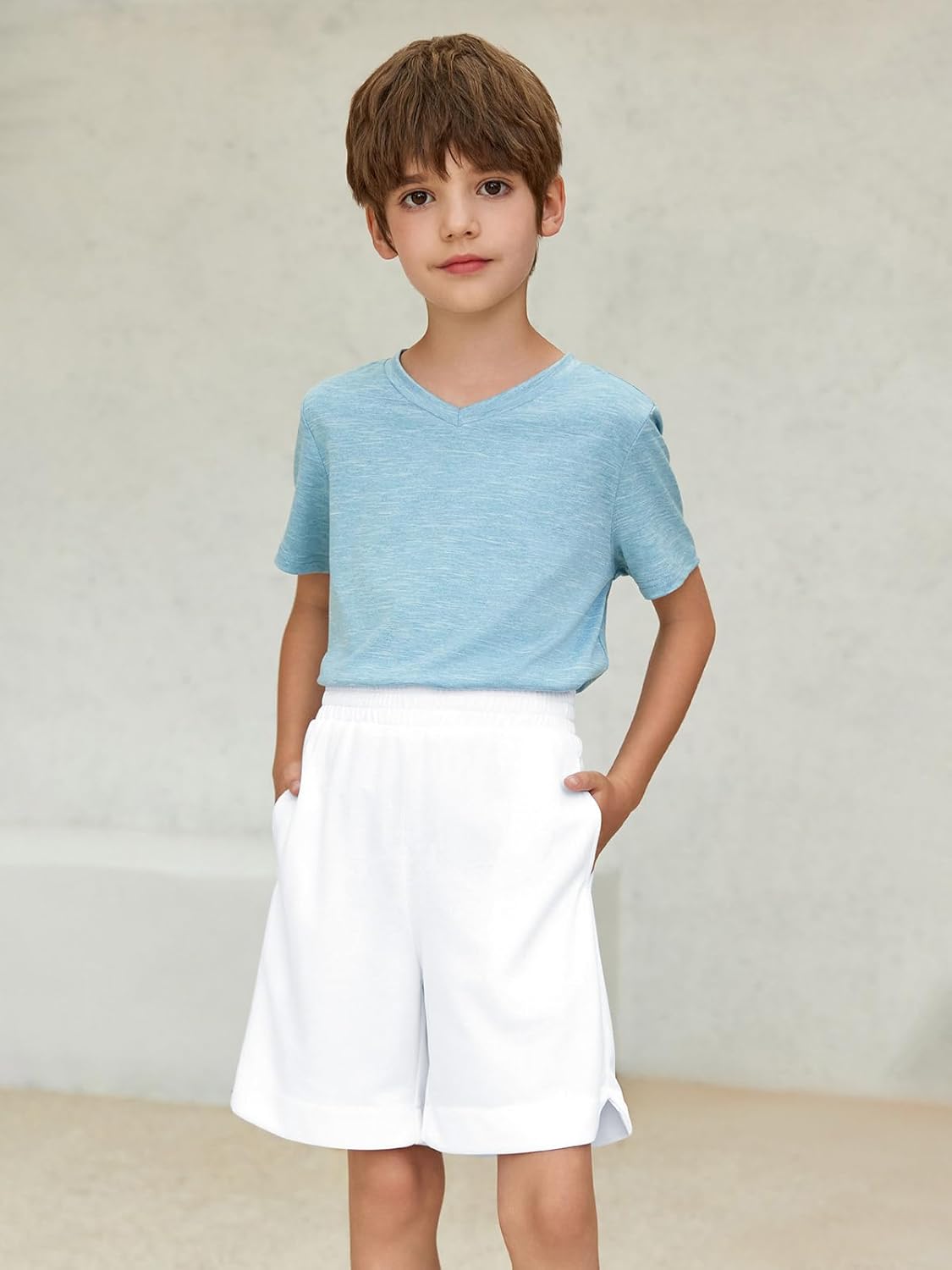 boys athletic performance shorts high-waisted