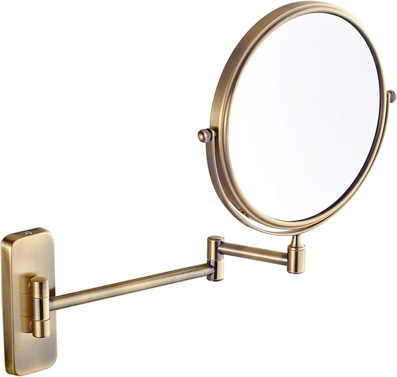 Wall-Mounted Makeup Mirror with Swivel Design