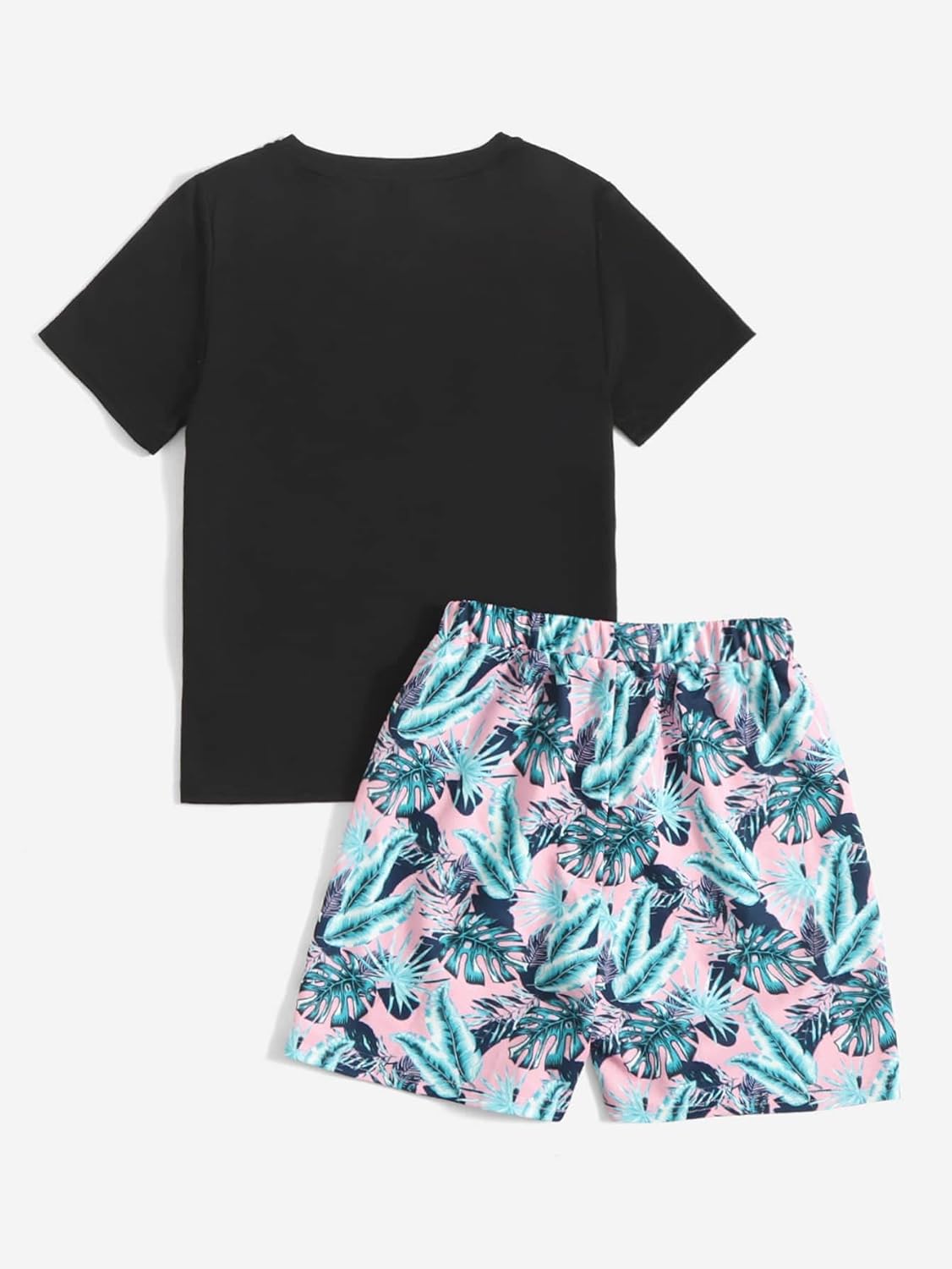 Fun tropical short set for boys - vacation casual trendy comfortable