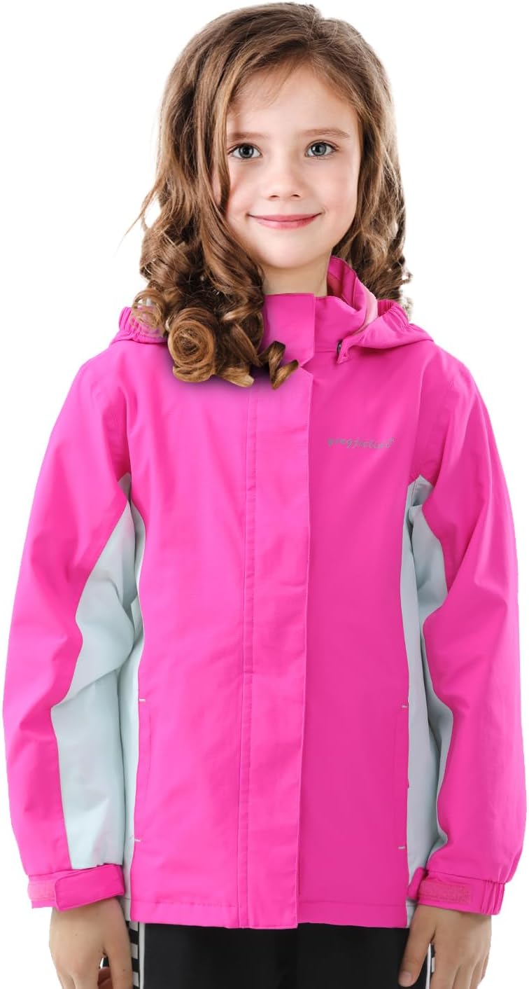 Yingjielede Waterproof and Windproof rain jackets for kids