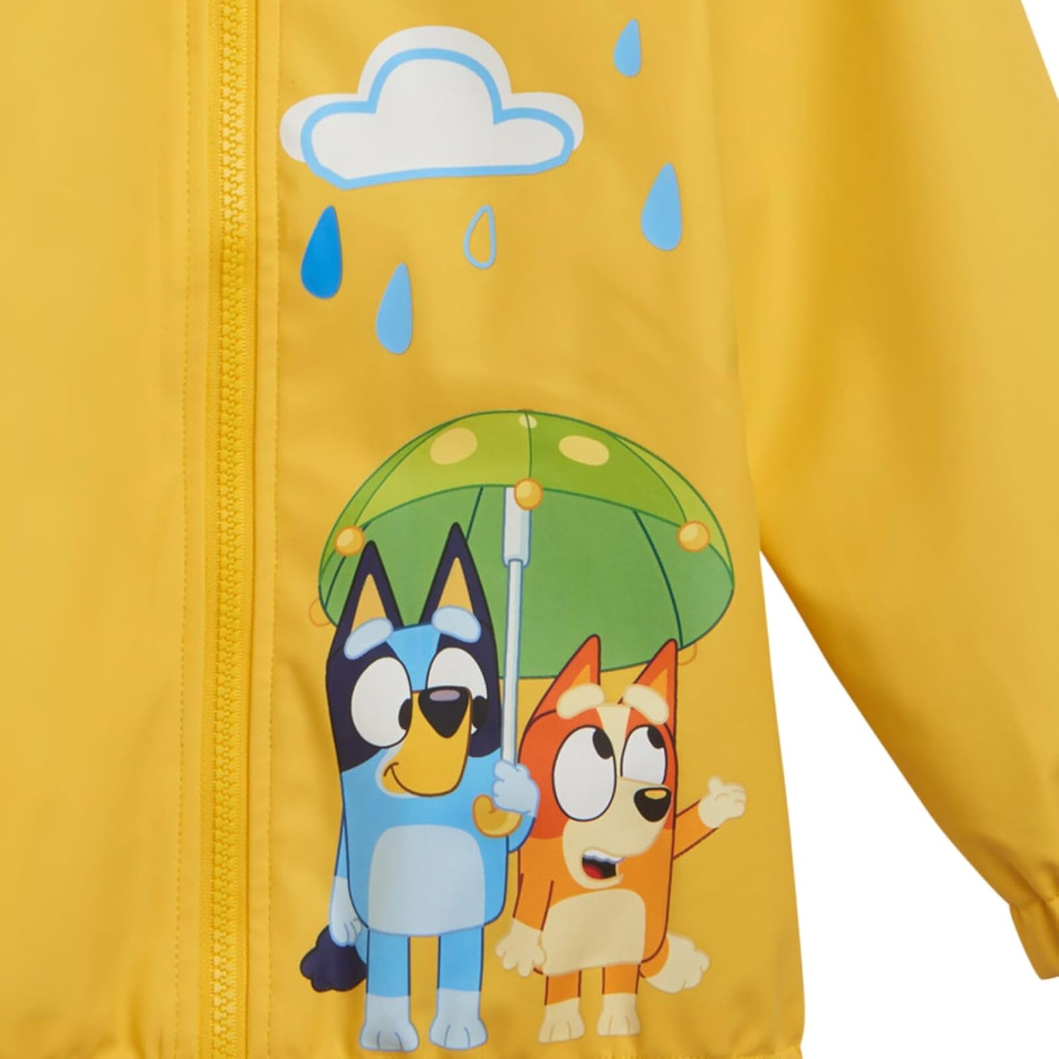 Bluey Yellow Rain Jacket toddler 2T-7-8
