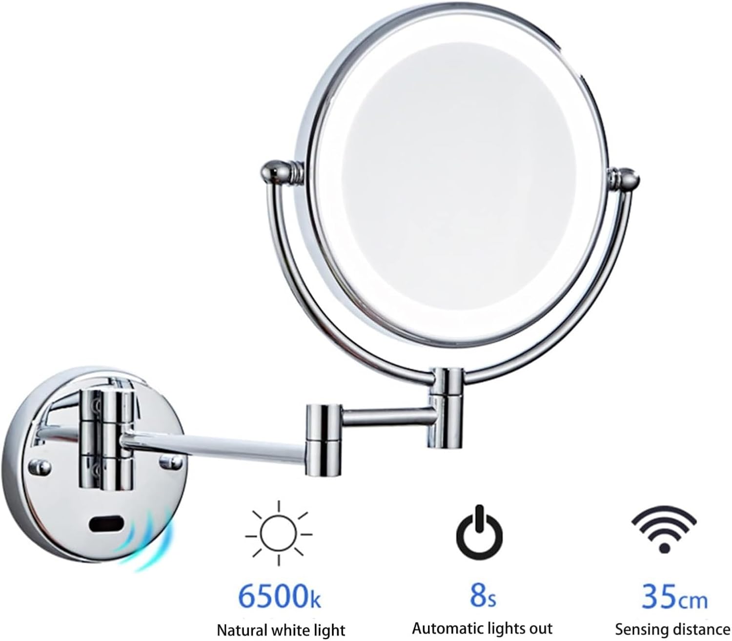 Lighted Makeup Mirror with Sensor Rose Gold Vanity