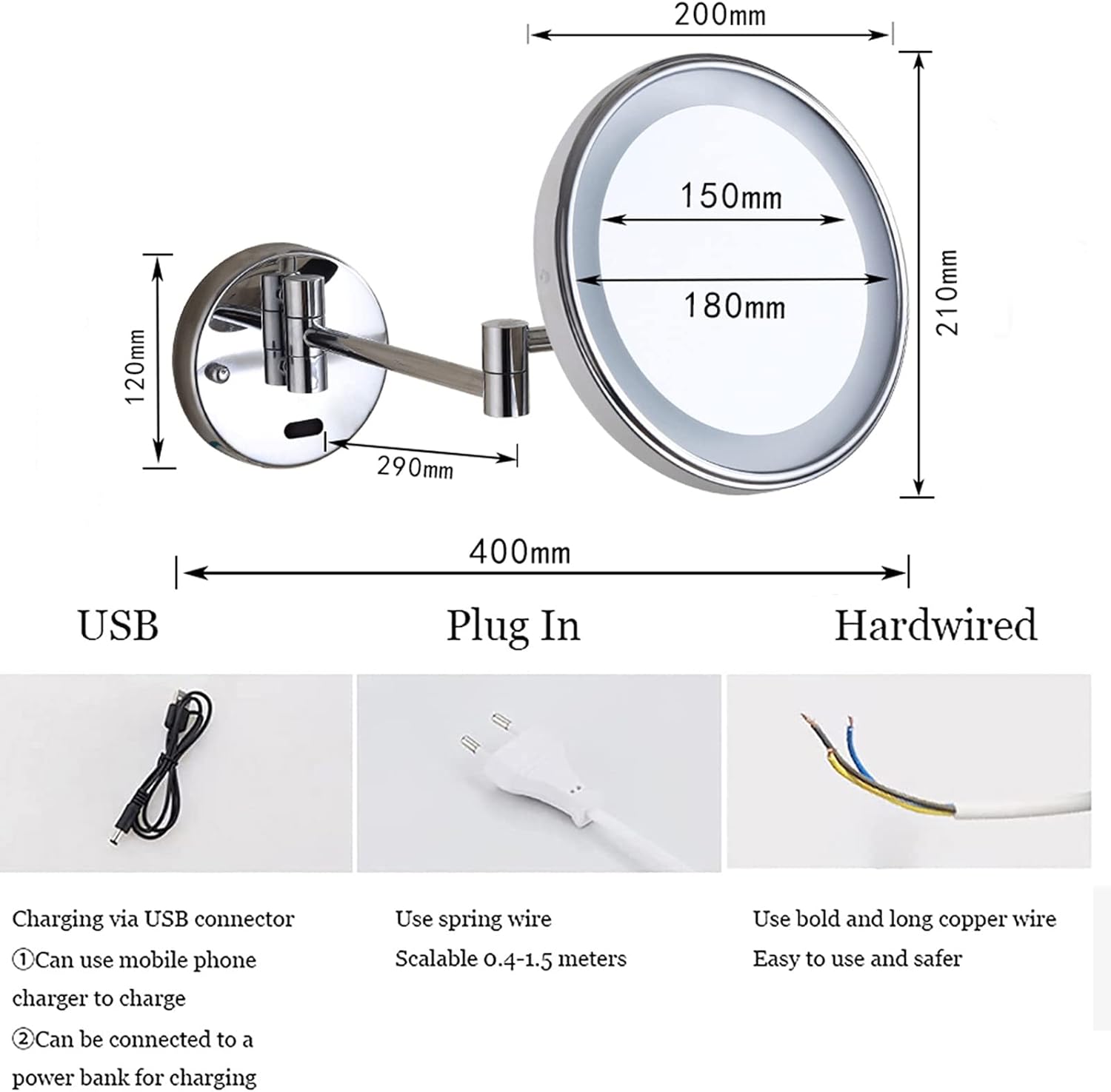 FUDGIO Smart Sensor Makeup Mirror