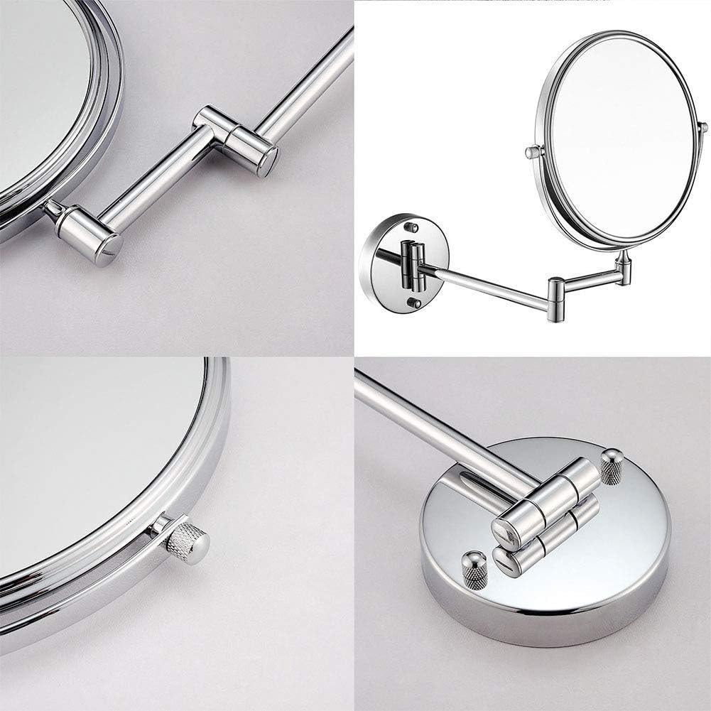 LCARY Wall Mirror with 360 Degree Swivel and Extendable Arm