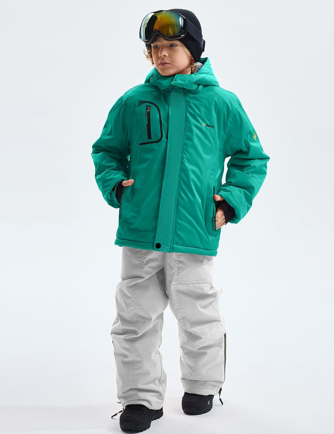 GEMYSE waterproof boys snow jacket features for kids