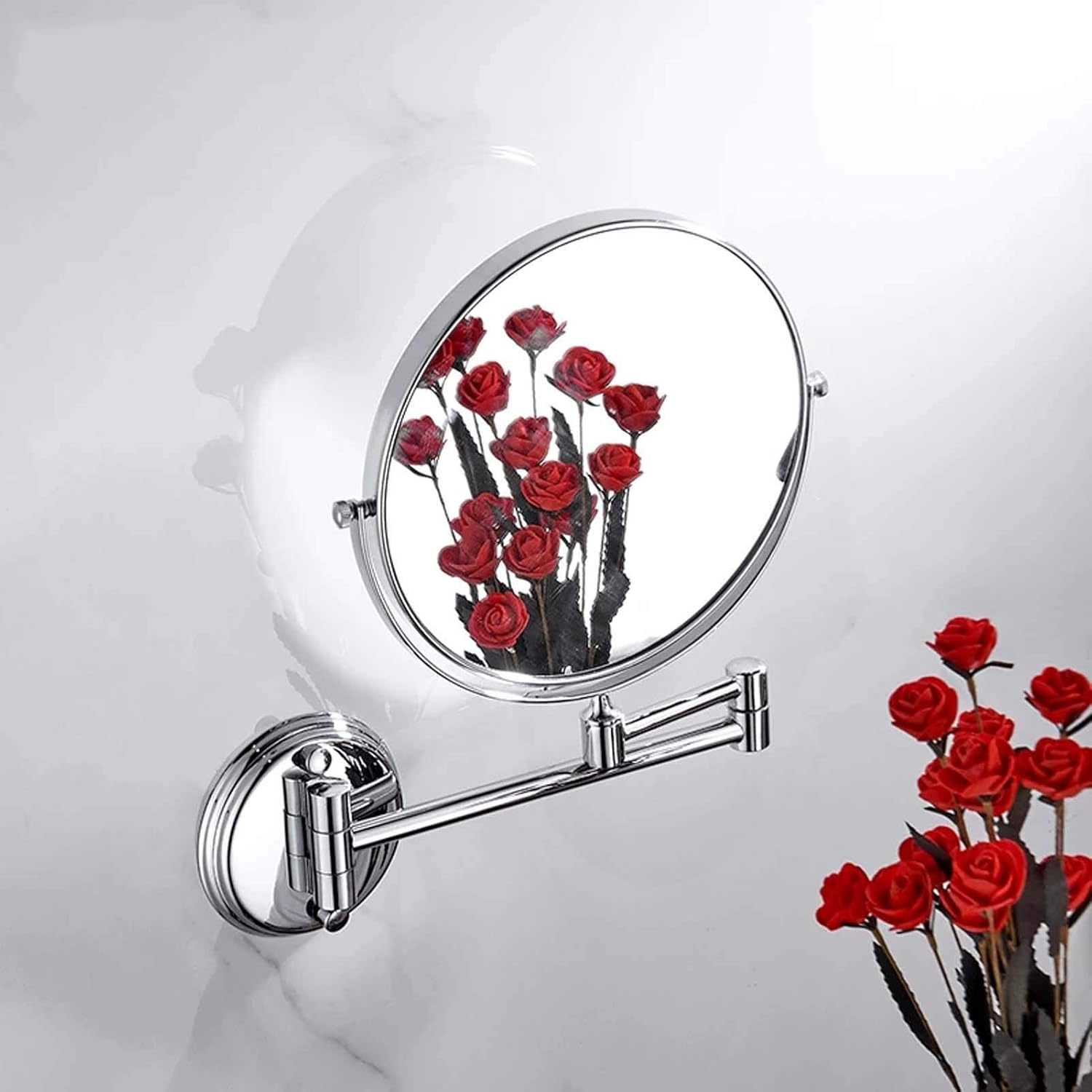 DEIHGE 10X Magnifying Wall Mounted Makeup Mirror with 360 Degree Rotation