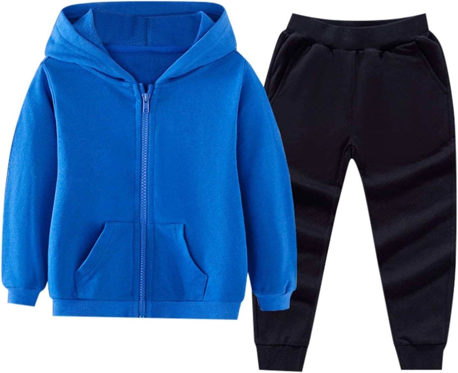 2-Piece Solid Color Tracksuits for Kids