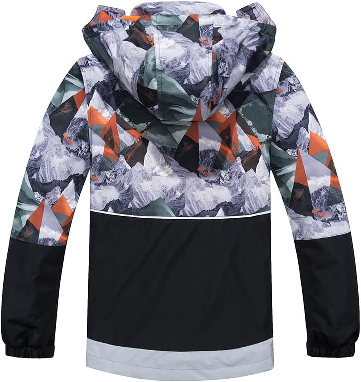 Mallimoda Boys Girls Lightweight Rain Coats waterproof jackets for kids