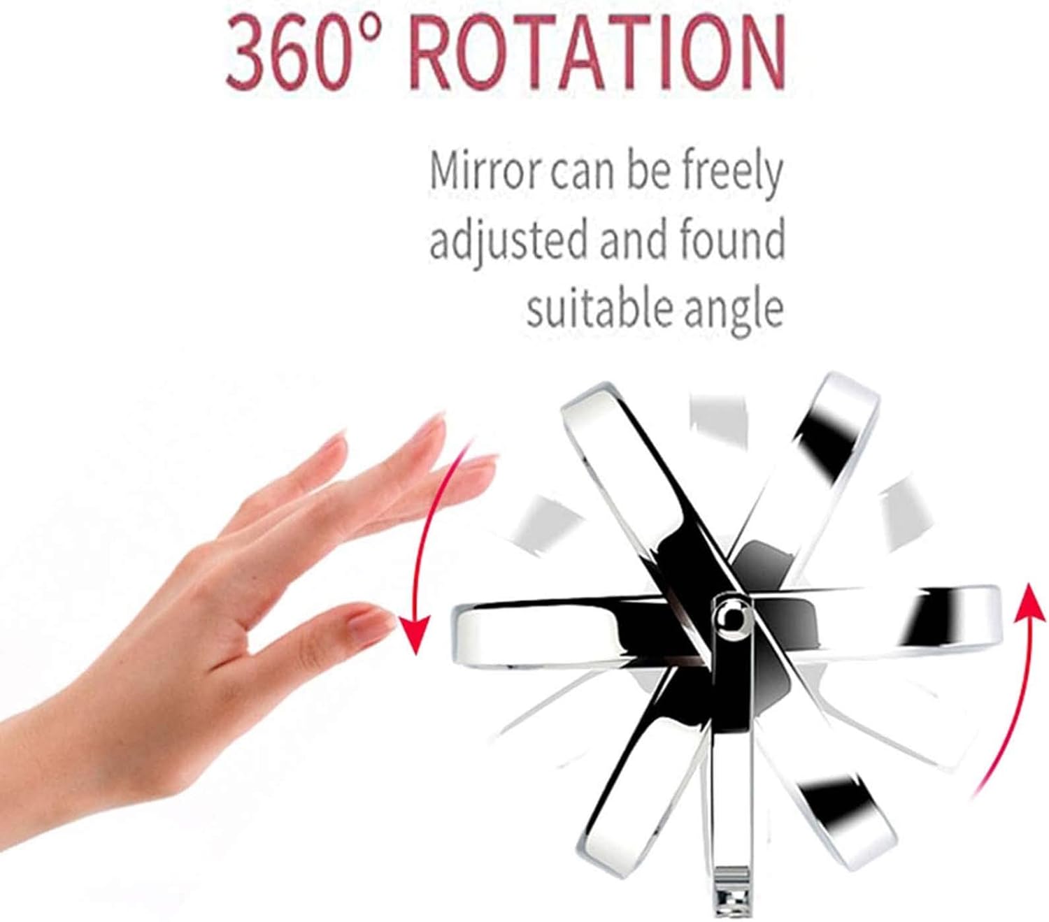 DEIHGE 8-Inch Double-Sided Wall-Mounted Makeup Mirror