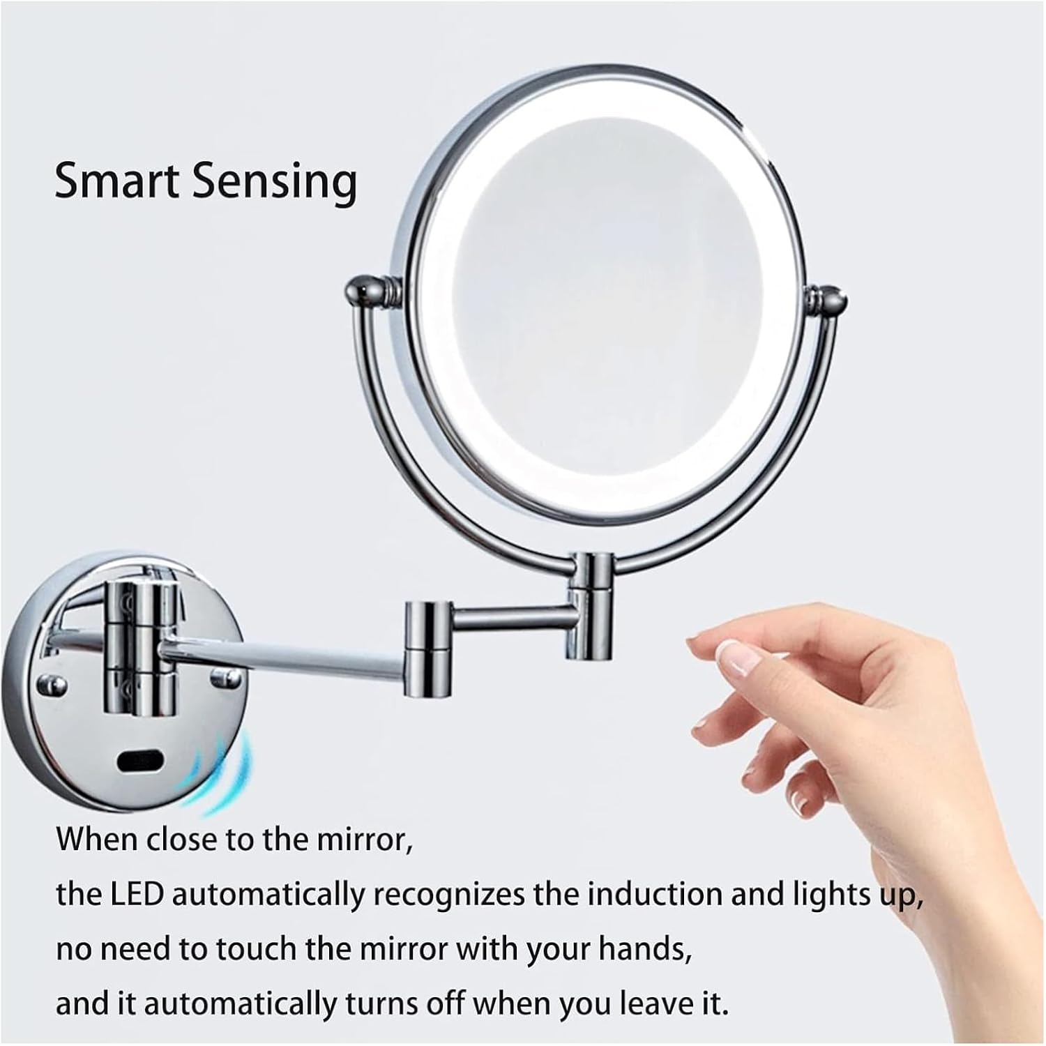 Lighted Makeup Mirror with Sensor Rose Gold Vanity