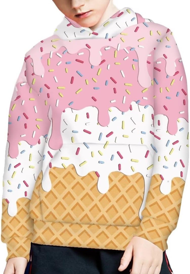 Comfortable Kids Trendy Modifier Pullover Hoodie for Fall andWinter