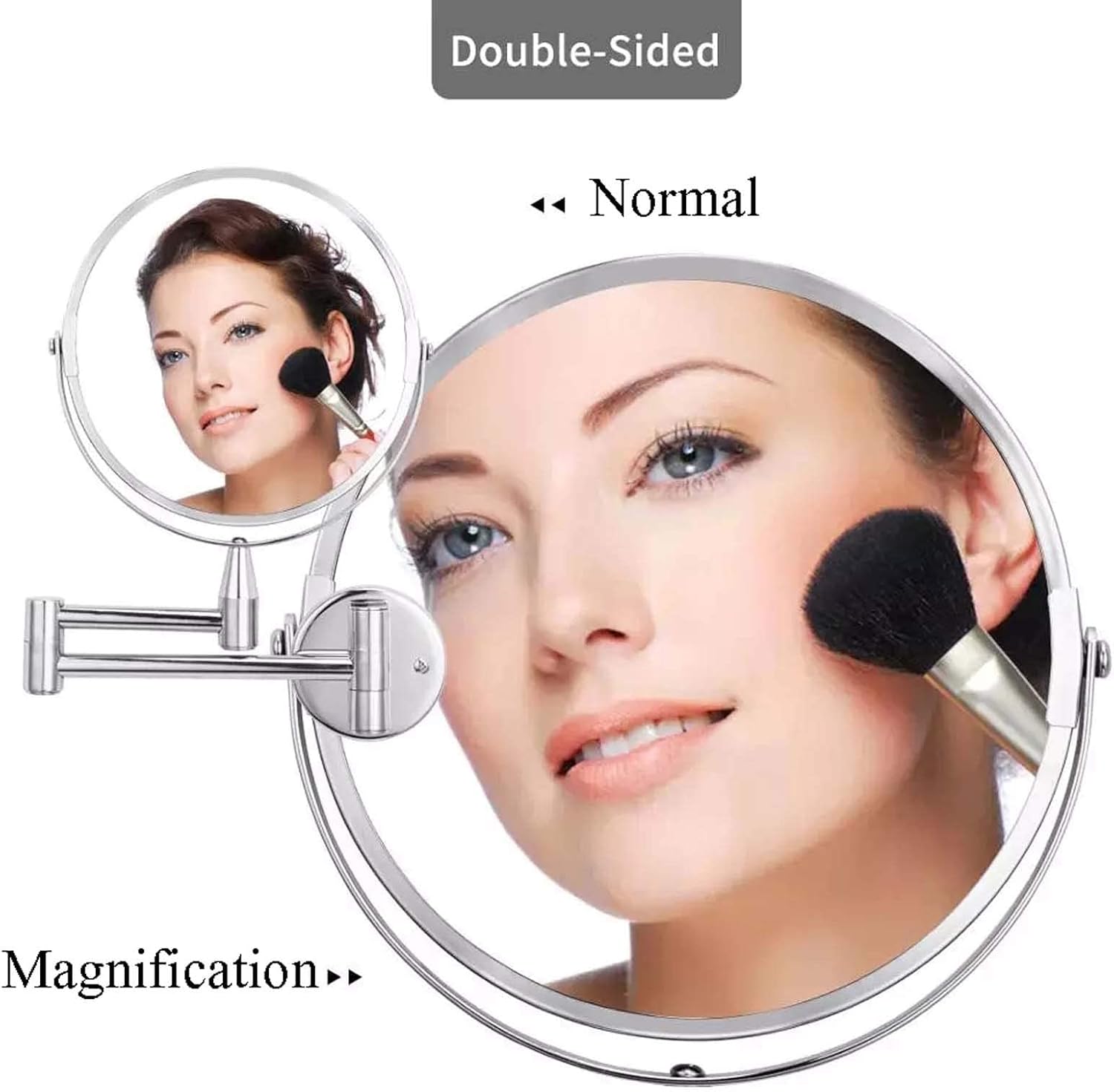 DEIHGE 10X Magnifying Wall Mounted Makeup Mirror with 360 Degree Rotation