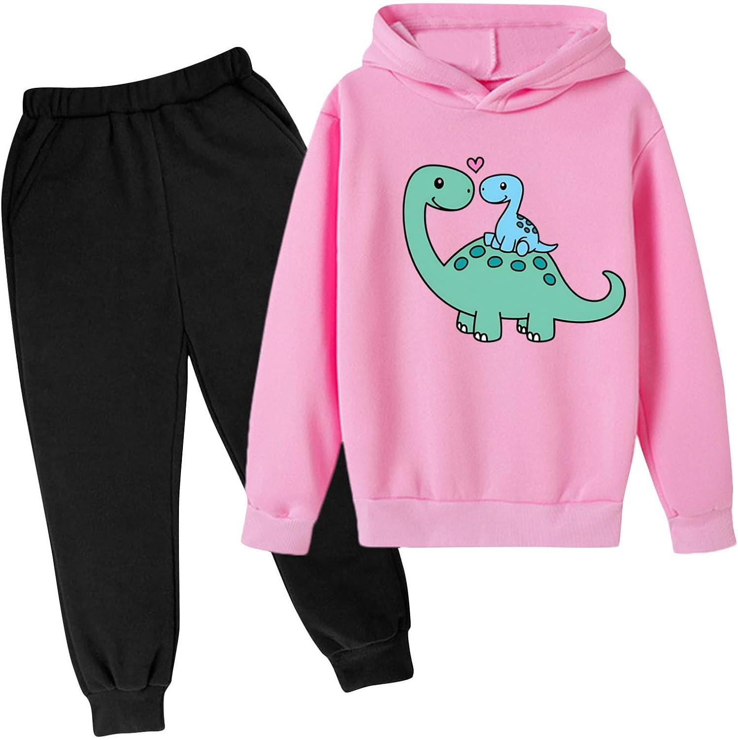 Cute 2 Piece Hooded Tracksuit Set for Kids Boy Girl