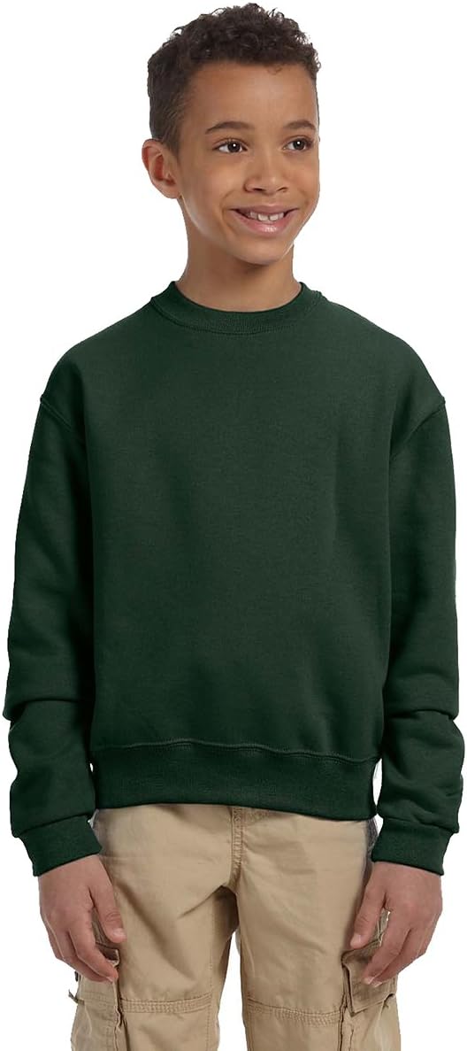 Jersey Youth NuBlend Crew Neck Sweatshirt Chocolate 562B