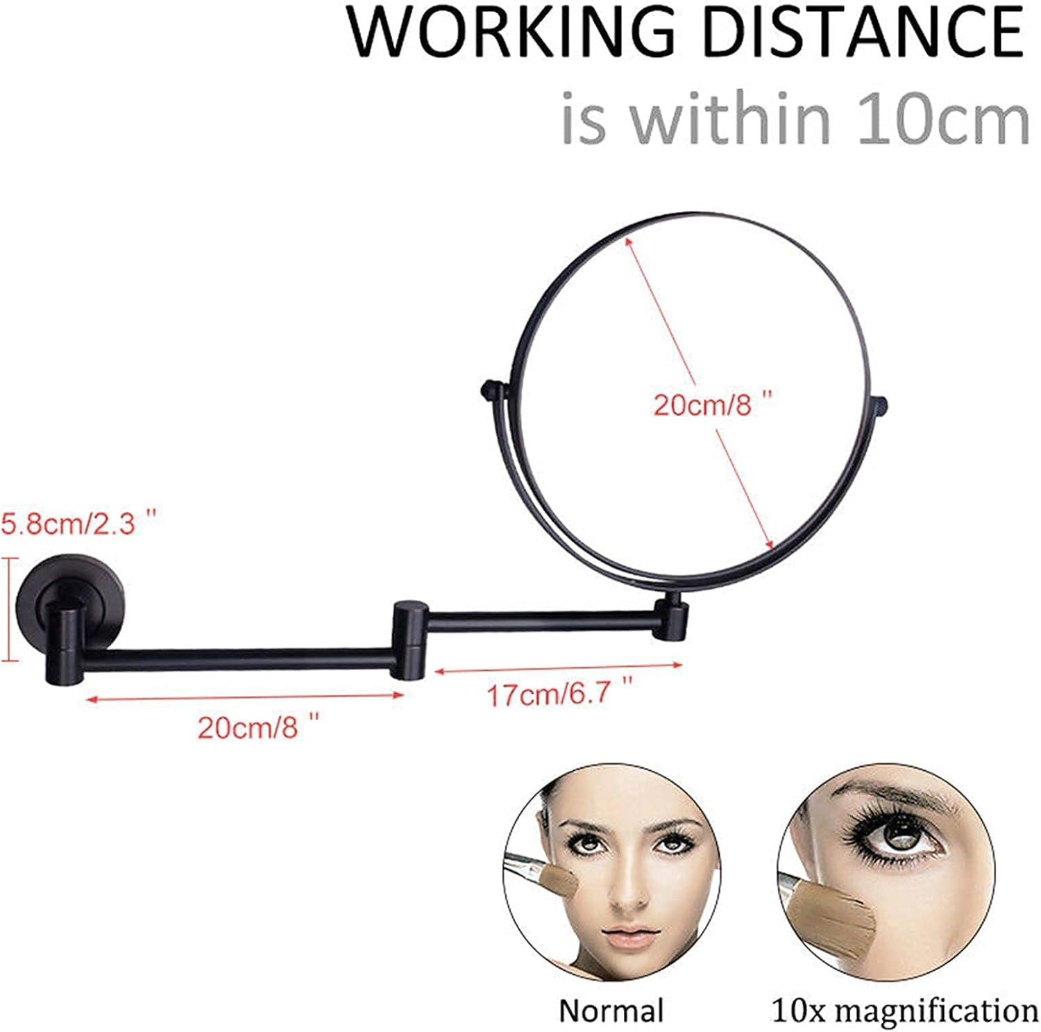 Premium Wall-Mounted Makeup Mirror