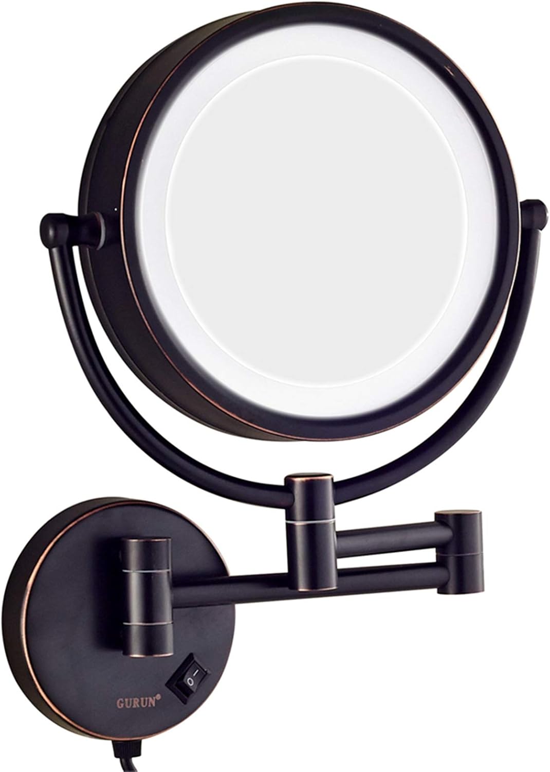 LCARY Makeup Mirror - Wall-Mounted Double-Sided Vanity Beauty Mirror