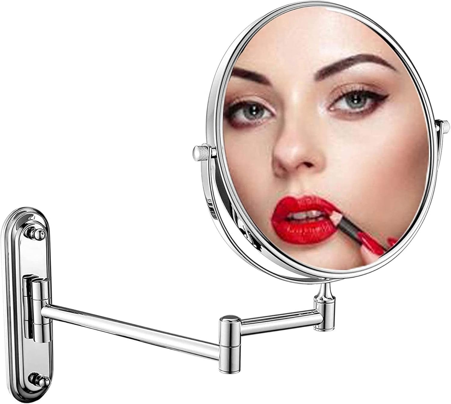 FUDGIO Extendable 360 Rotation Makeup Mirror