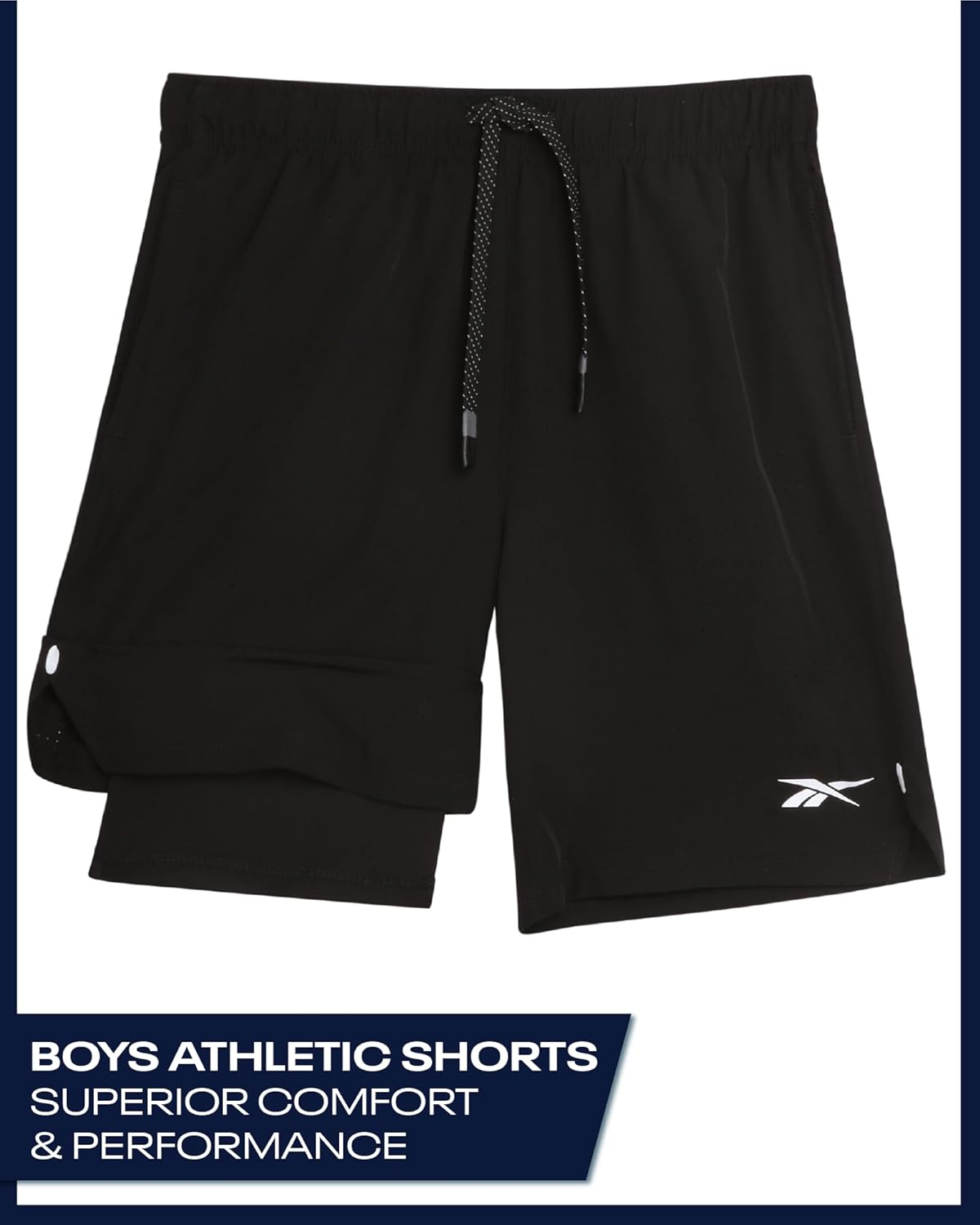 Reebok Boys Shorts - 2-in-1 Basketball Shorts for Boys