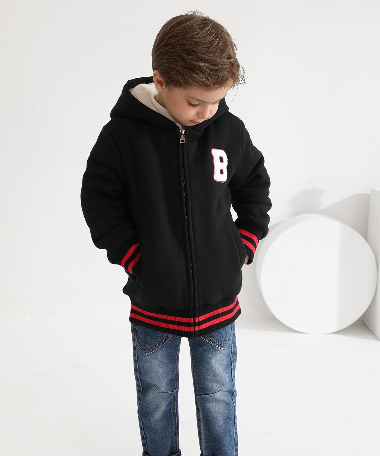 Bumeex Kids Boys Sherpa Fleece-Lined Jacket