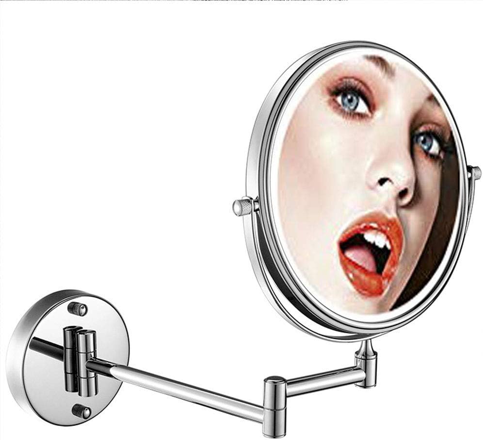 LCARY Wall Mirror with 360 Degree Swivel and Extendable Arm