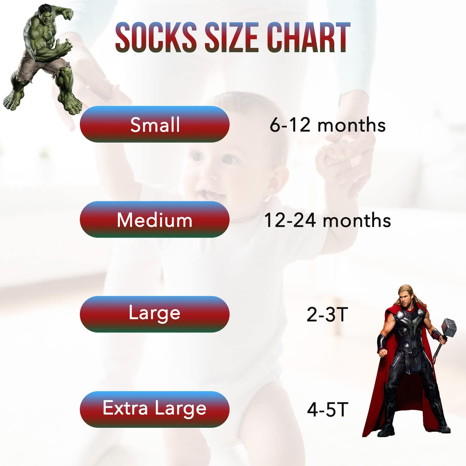 Marvel Spiderman Grip Socks Toddler Boys Back-to-School and Winter