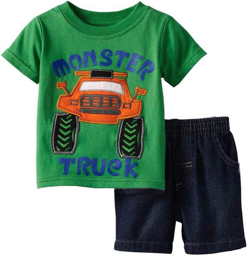 Toddler Boy Cotton Summer Short Set with Graphics