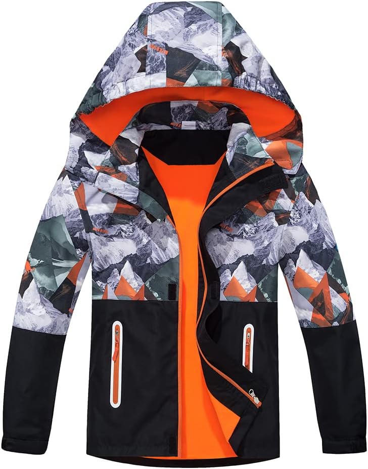 Mallimoda Boys Girls Lightweight Rain Coats waterproof jackets for kids