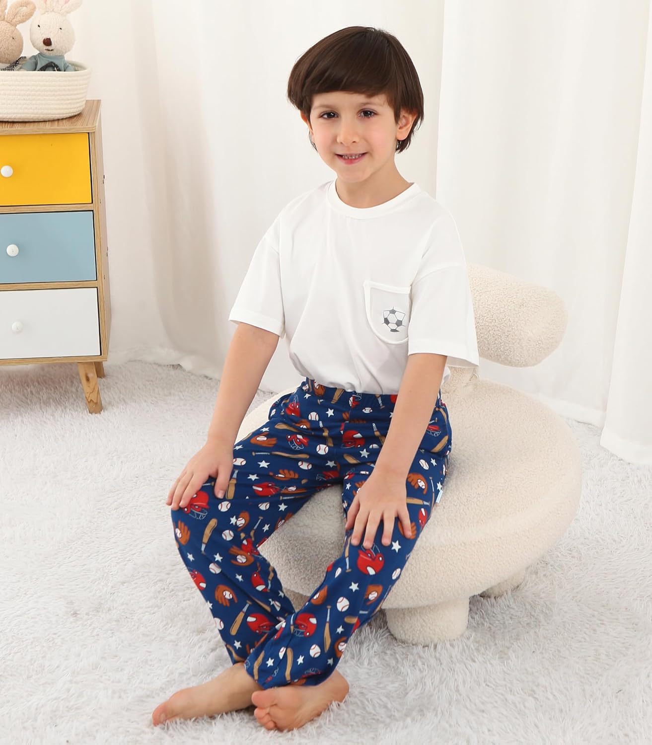 DREAMHALO Visco-Pants Soft Stretchy for Toddler Boys