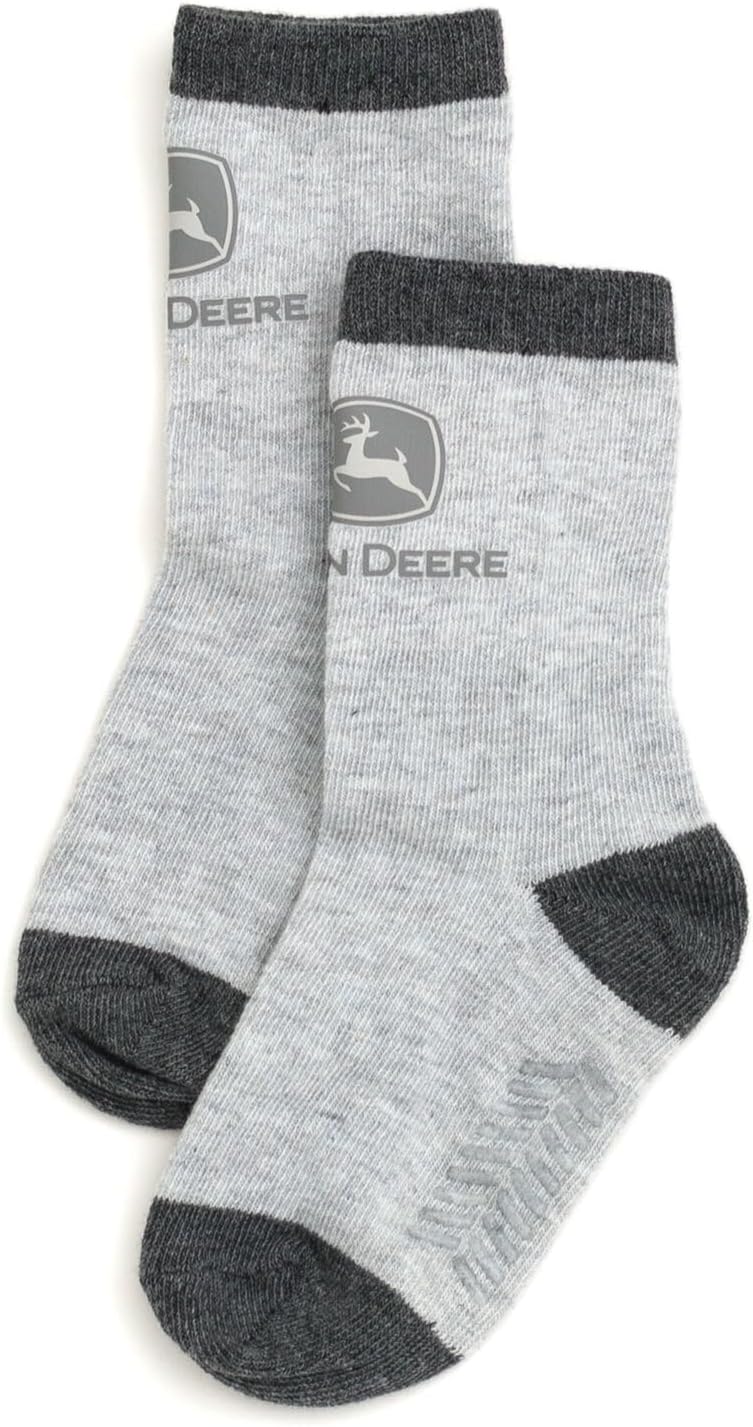 Non-Slip Grip Crew Socks for Toddler to Little Kids