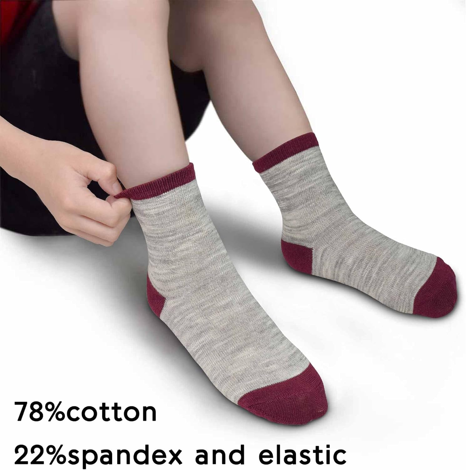 Kids Socks Toddler Crew Socks Boys Girls - Breathable Comfy and Durable