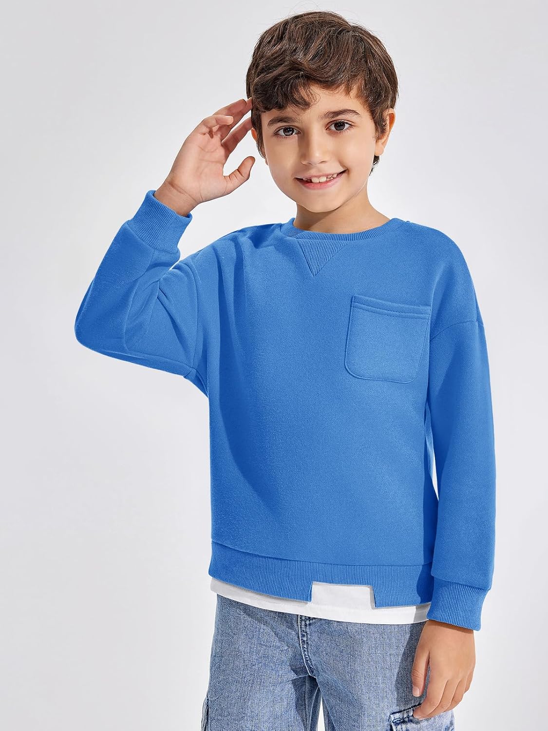 Haloumoning Boys Fleece Lined Sweatshirts for Fall Fashion