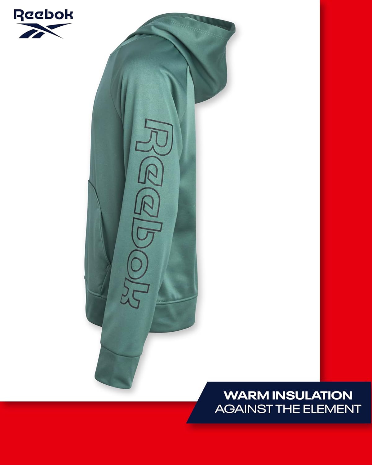 Reebok Boys Sweatshirt Active Fleece Pullover Hoodie
