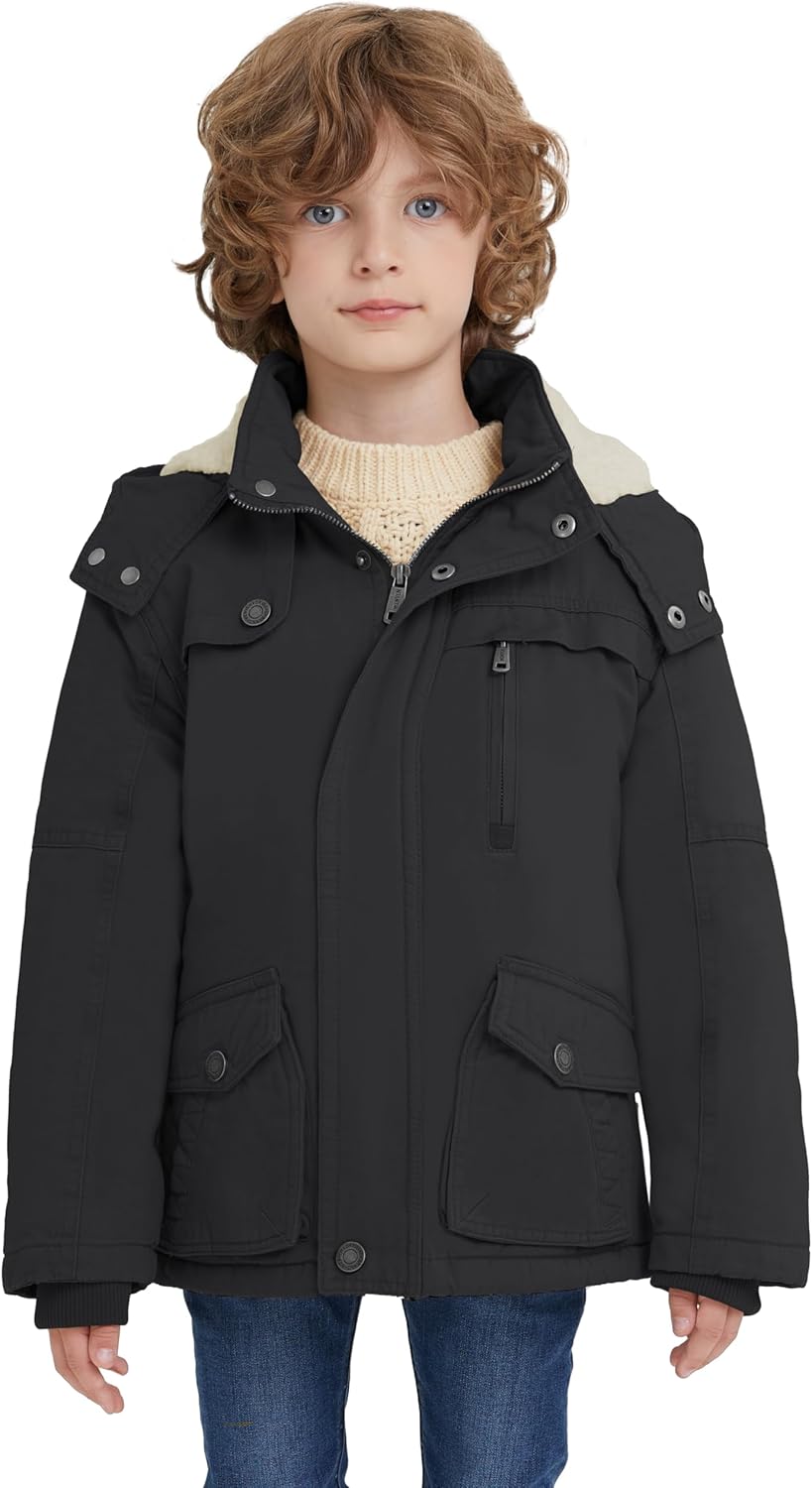 WenVen Boys Winter Thick Cotton Coat