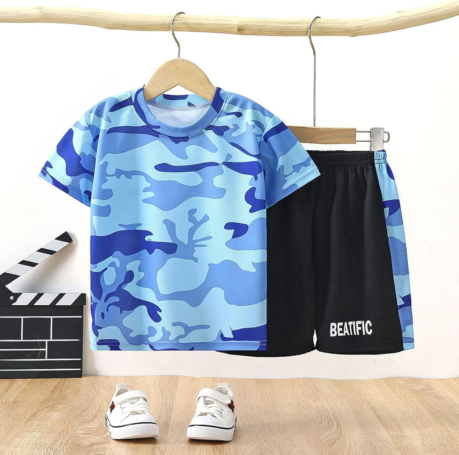 Quick-Drying Camouflage Sportswear for Toddler Boys and Girls