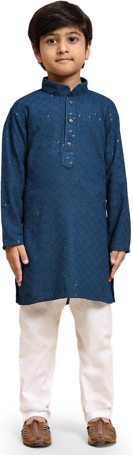 Boys Cotton Kurta Set Indian Traditional Wear