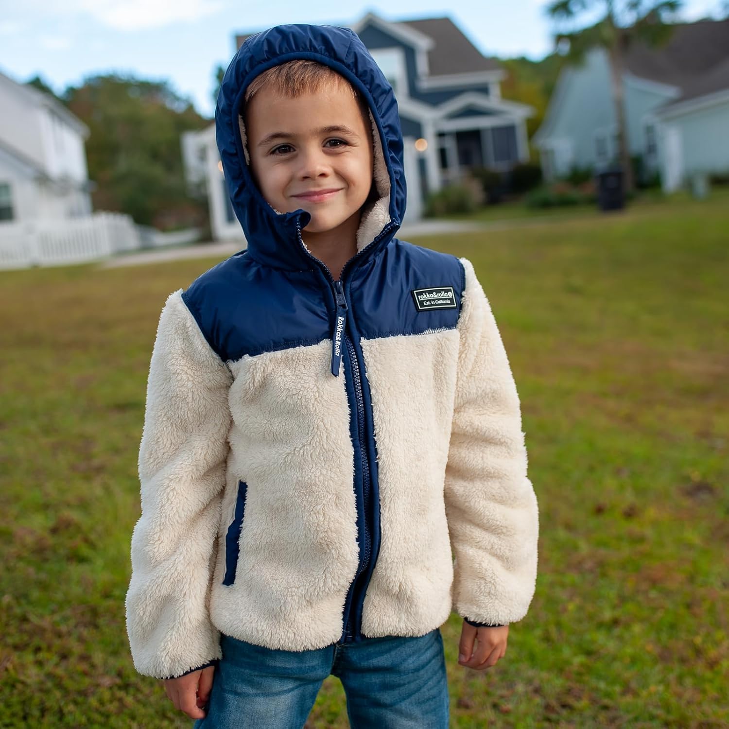 RokkaRolla Boys Fuzzy Sherpa Jacket