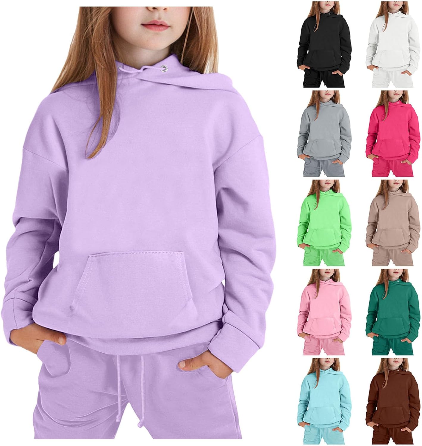 Unisex Kids Long Sleeve 2 Piece Tracksuit Set 1