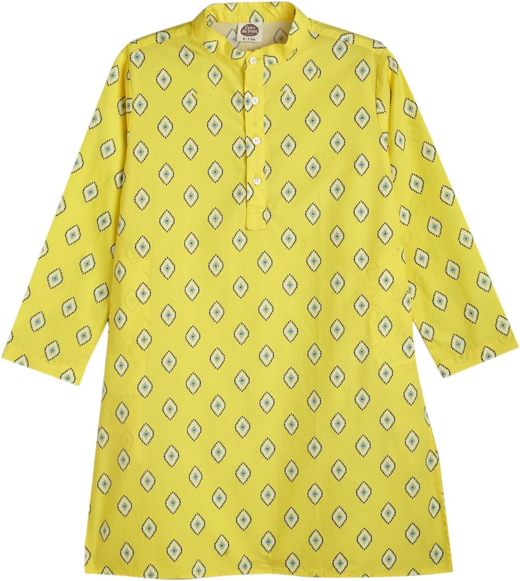 Curious Little Boys Ethnic Kurta Pyjama Set Perfect for Festive Occasions