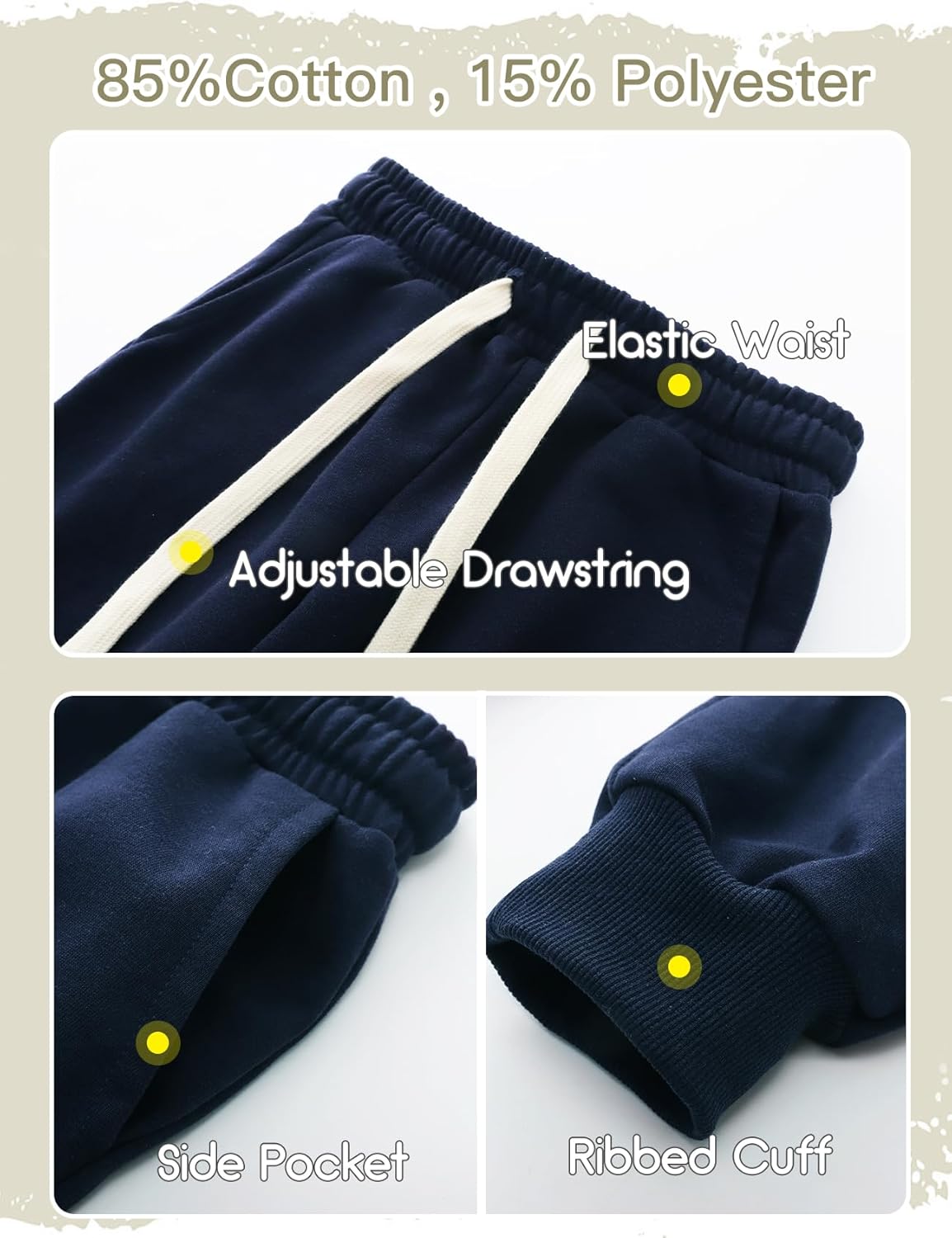Flygo Boys Sweatpants 3-Pack