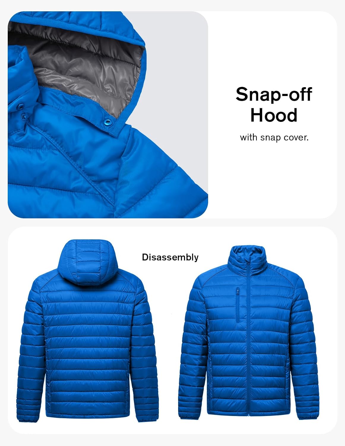 Weather-Resistant Puffer Jacket Lightweight Warm Easy to Carry