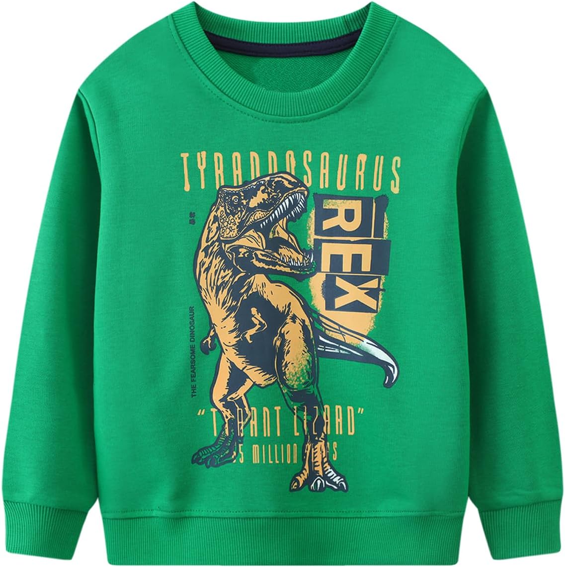 Funnymore Toddler Boy Cotton Crewneck Long Sleeve Sweatshirt 2-7T