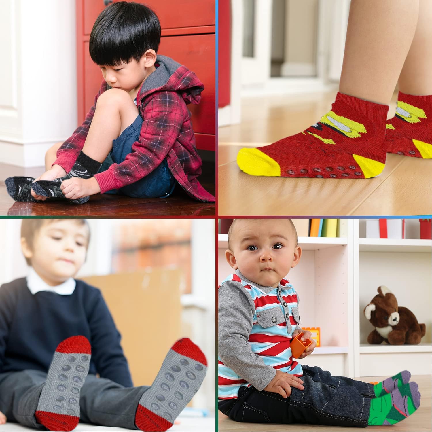 Marvel Spiderman Grip Socks Toddler Boys Back-to-School and Winter