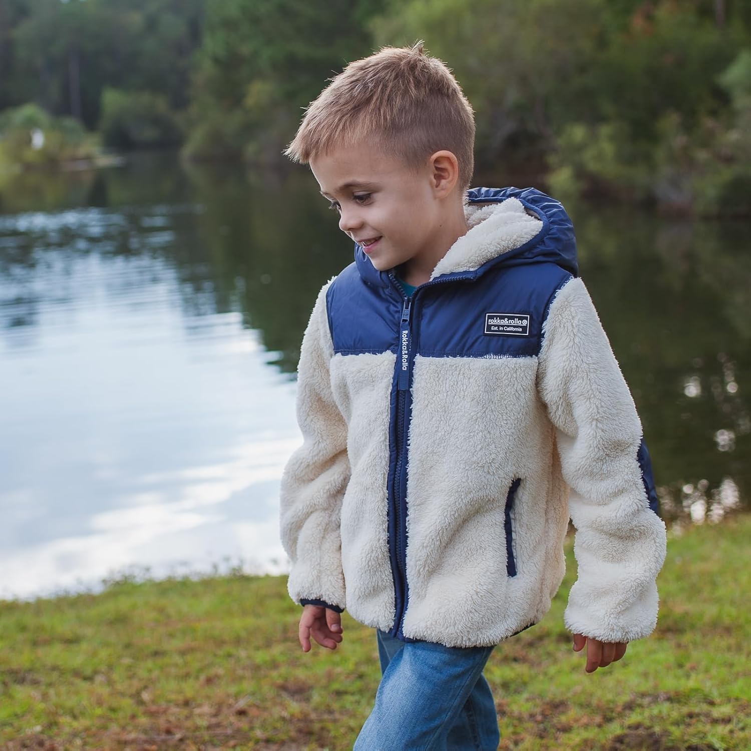 RokkaRolla Boys Fuzzy Sherpa Jacket