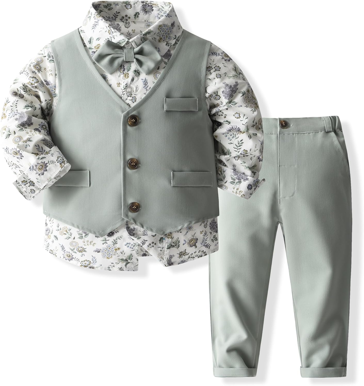 Kimocat Boys 4-Piece Formal Suit Set