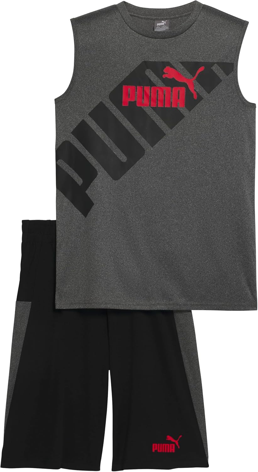 PUMA Boys 2 Piece Muscle Tee and Short Set