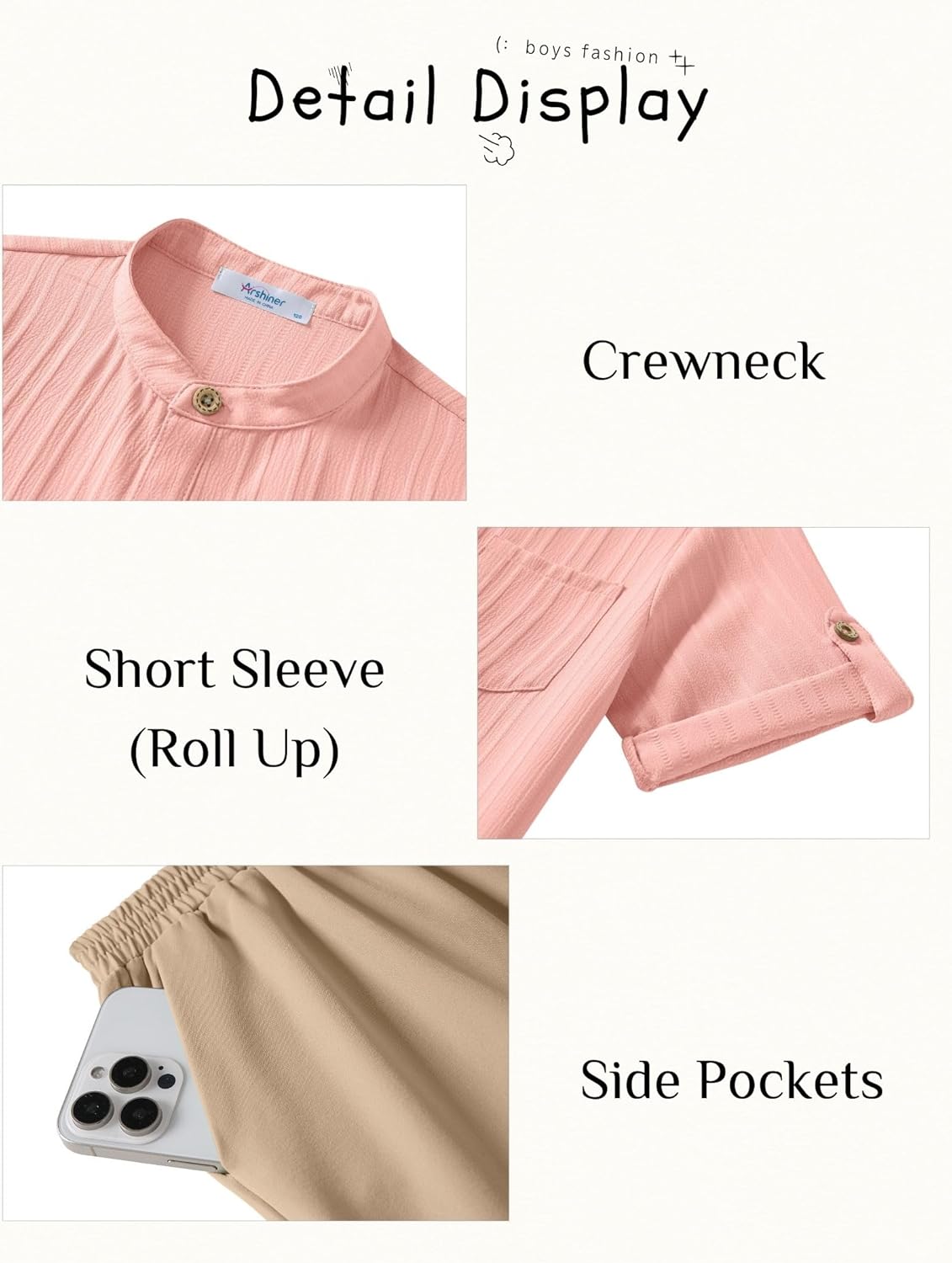 Arshiner Boys 2 Piece Summer Beach Outfit Set
