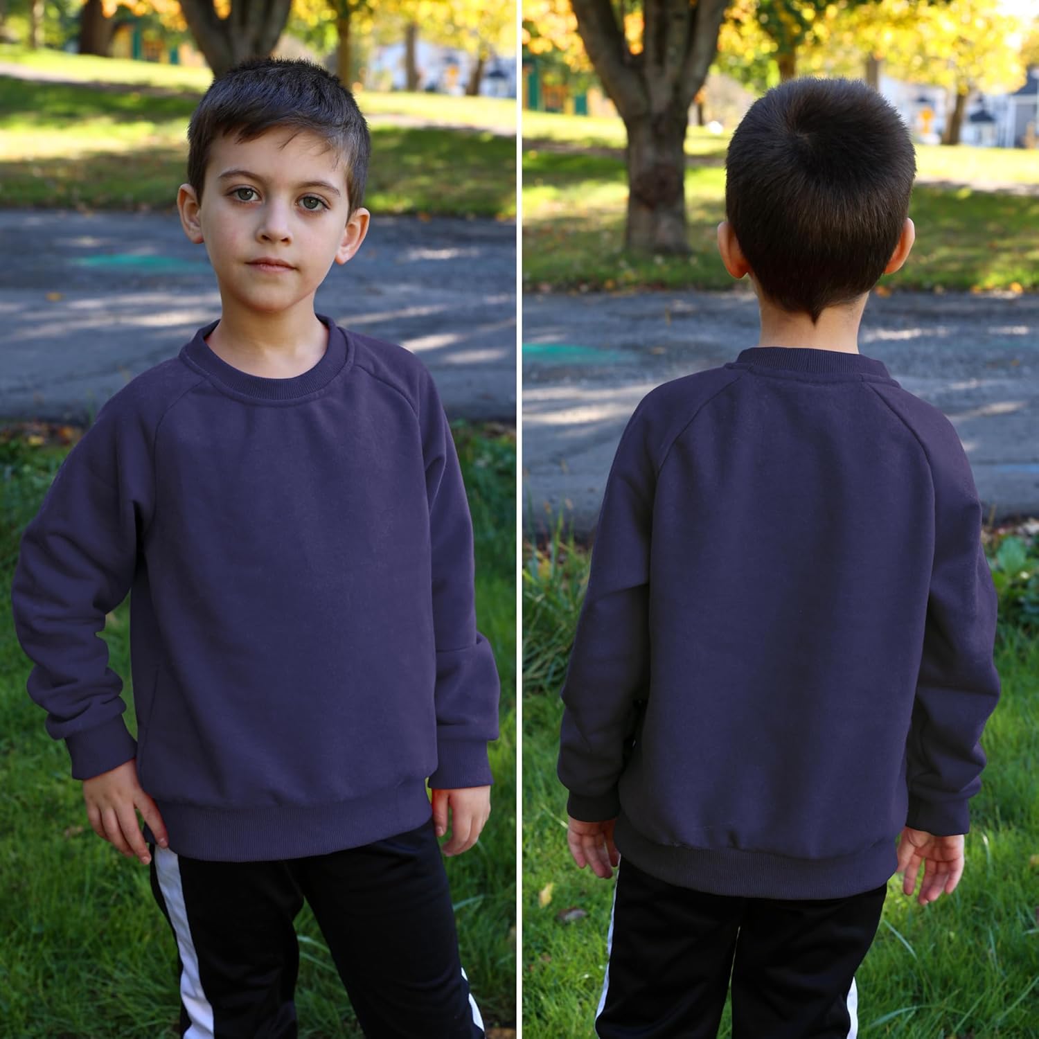 Big Elephant Boys Stripe Crewneck Fleece Soft