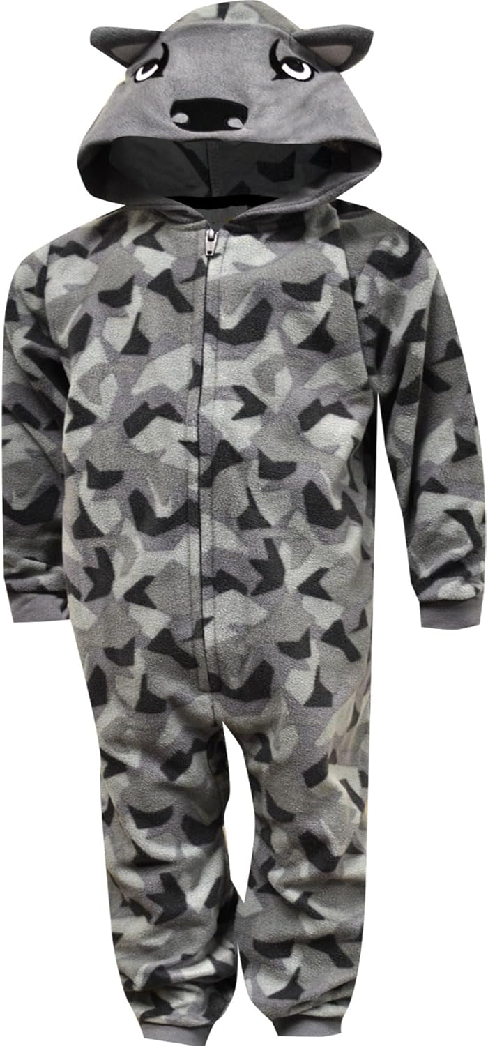 Adorable 3D Wolf Printed Blanket Sleeper for Boys