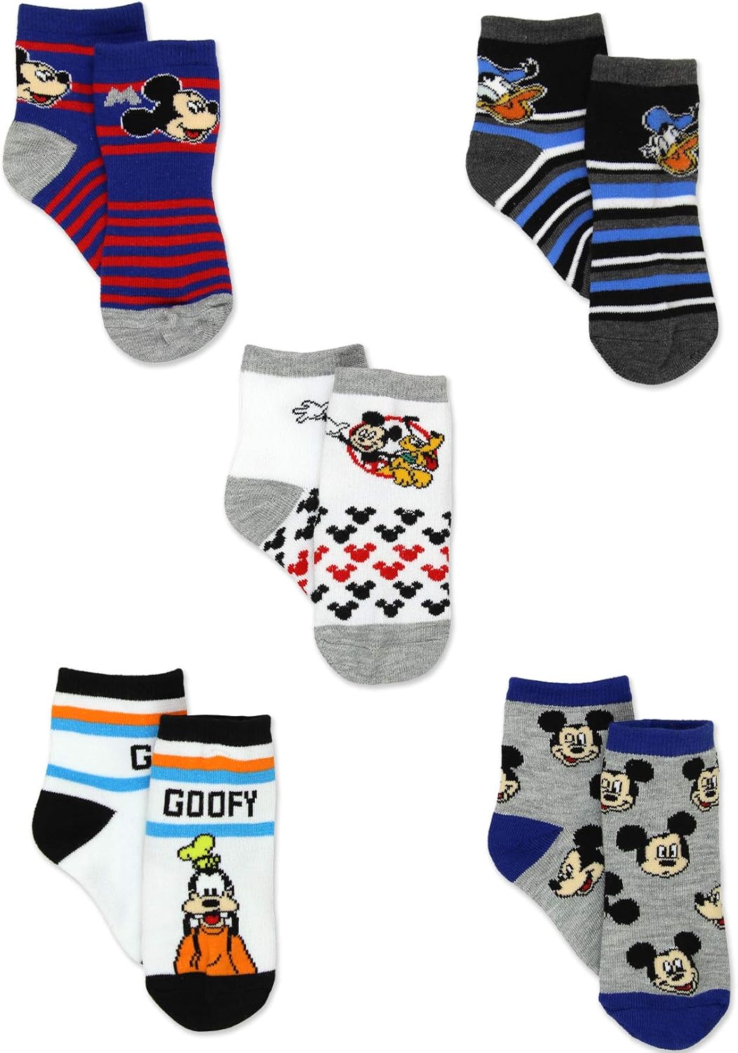 Disney Boys Toddler Mickey Mouse Crew Socks